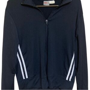 Prospirit black zip up workout jacket with white stripes in size XL